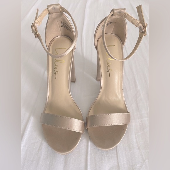 LULUS Satin Ankle Strap Block Heels - Picture 4 of 10